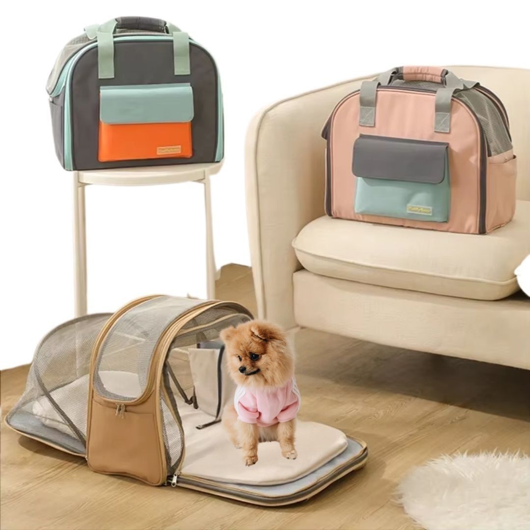 Bolsa de Transporte Expansível para Pets – Conforto e Ventilação Premium