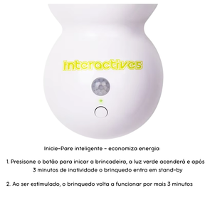 Brinquedo Lagarta Interativa USB para Gatos – Ideal para Estimular o Instinto Caçador com Sensor Inteligente e Resistente a Arranhões