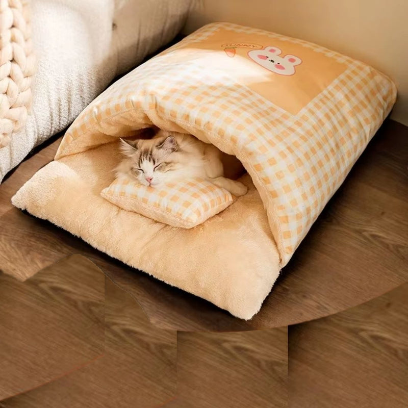 Cama para Pets – Gatos e Cachorros | Design Divertido de Coelho, Confortável e Aconchegante