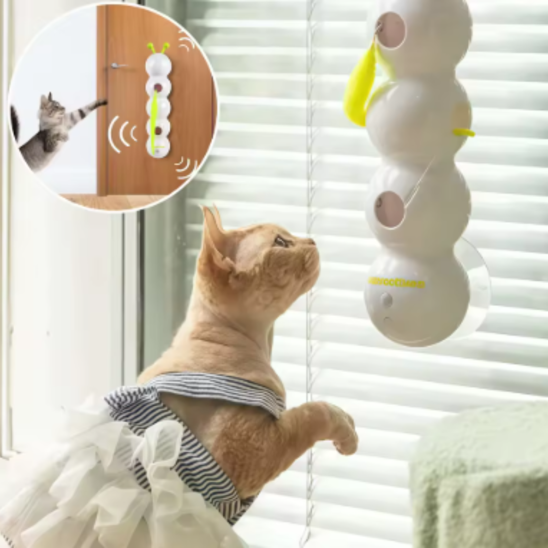 Brinquedo Lagarta Interativa USB para Gatos – Ideal para Estimular o Instinto Caçador com Sensor Inteligente e Resistente a Arranhões