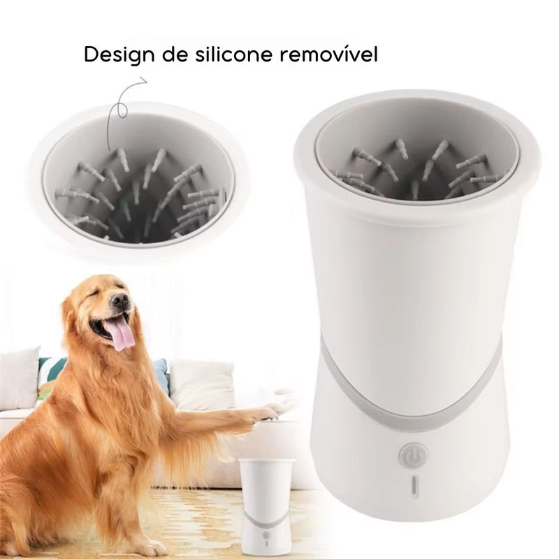 Limpador Automático de Patas para Cães e Gatos | Ideal para Tutores que Buscam Praticidade na Higiene | Remove Sujeira com Rapidez e Sem Esforço | Design Portátil, Recarregável via USB e Feito de Silicone