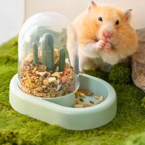 Dispensador de Comida Cacto para Roedores - Acessório Prático para Hamsters e Porquinhos-da-Índia que Facilita a Alimentação com Design Divertido