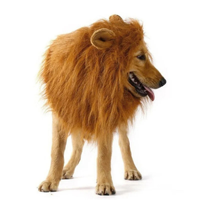 Fantasia de Juba de Leão para Cães e Gatos | Ideal para Pets de Médio e Grande Porte | Perfeita para Sessões de Fotos e Festas Temáticas | Ajustável e Confortável para Uso Prolongado