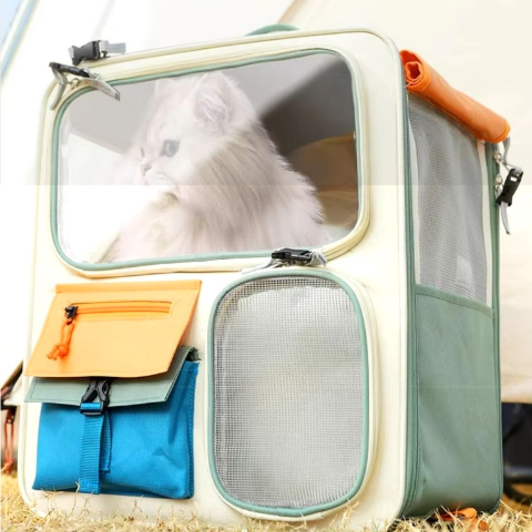 Mochila e Carrinho de Transporte para Pets Pequenos – Conforto e Segurança para Viagens Curta e Longas