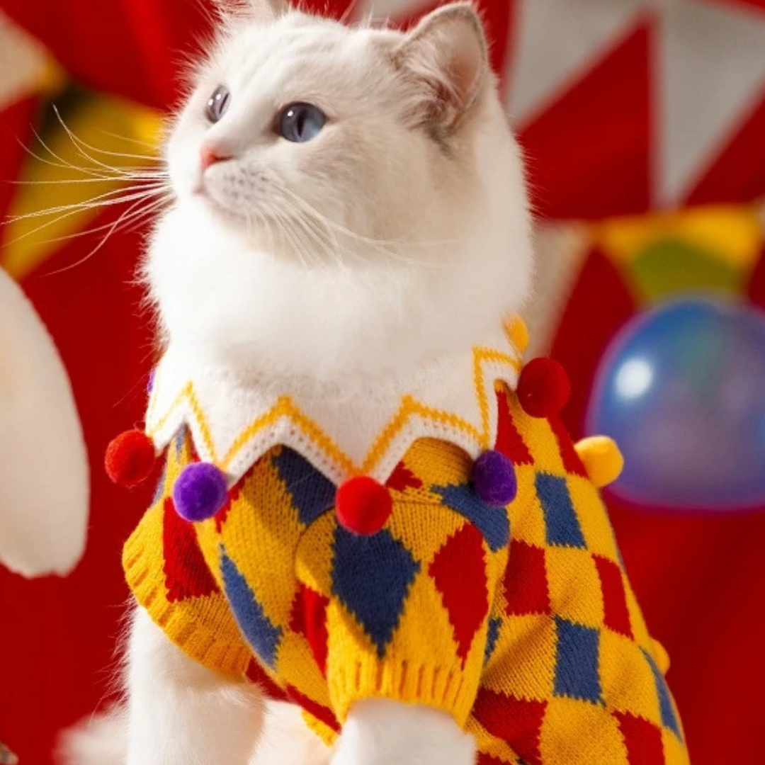 Fantasia de Bobo da Corte Para Cães e Gatos: Diversão Garantida para Cães e Gatos - Confortável e Divertida