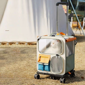 Mochila e Carrinho de Transporte para Pets Pequenos – Conforto e Segurança para Viagens Curta e Longas