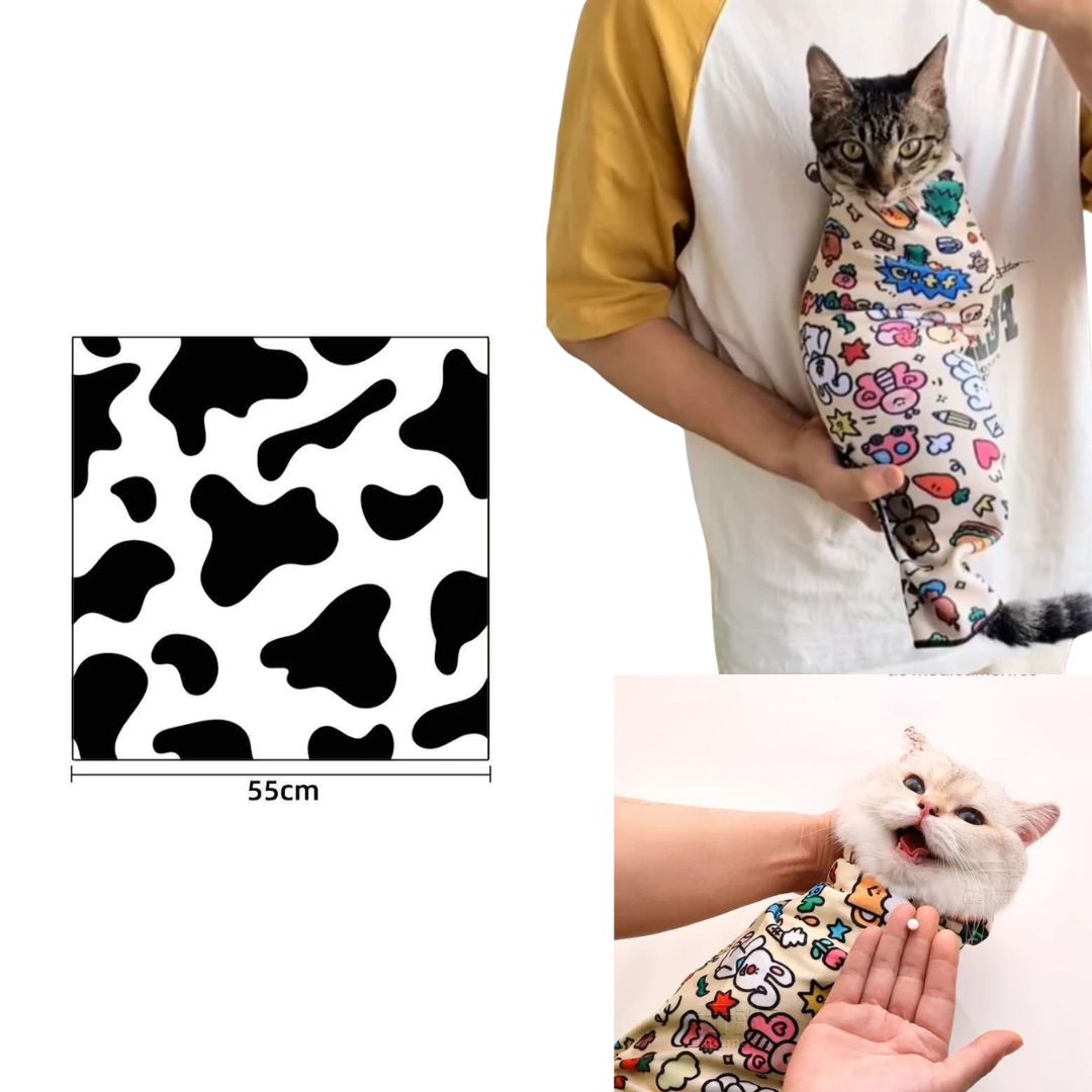 Pano Autoadesivo para Contenção de Pets | Para Veterinários e Tutores | Facilita Cortes de Unhas e Administração de Medicamentos | Totalmente Autocolante e Prático