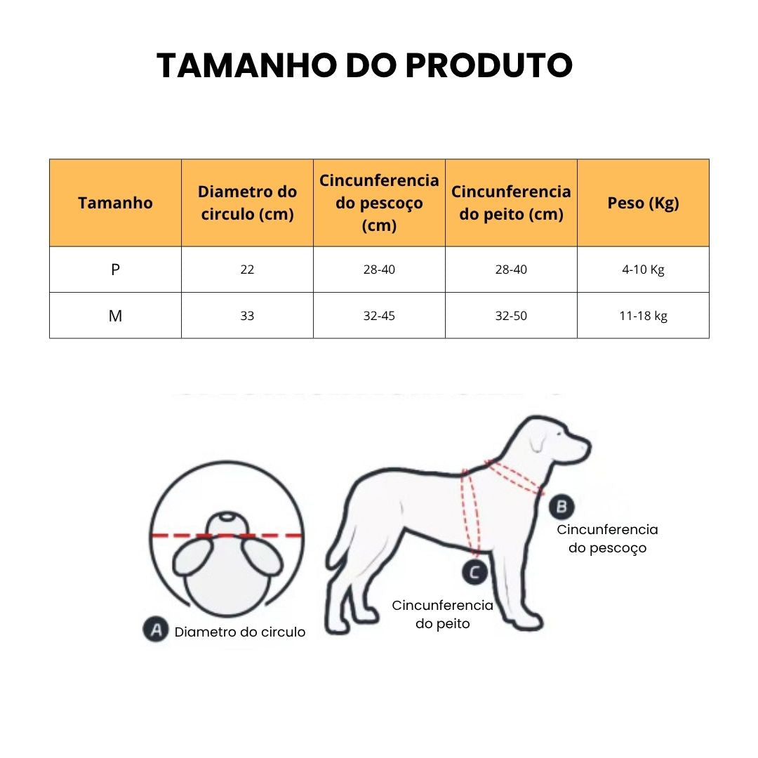 Arnês para Cão Cego e Baixa Visão - Halo Anticolisão