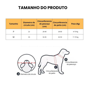 Arnês para Cão Cego e Baixa Visão - Halo Anticolisão
