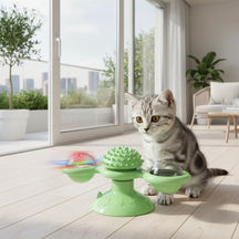 Brinquedo Giratório com Luzes para Gatos – Diversão e Alívio de Estresse