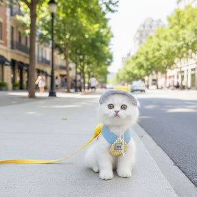 Conjunto Boné e Peitoral Patinho de Luxo para Pets