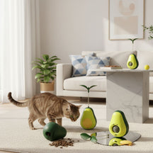 Dispenser de Petiscos com Catnip para Gatos – Abacate AbaCat para Entreter e Relaxar