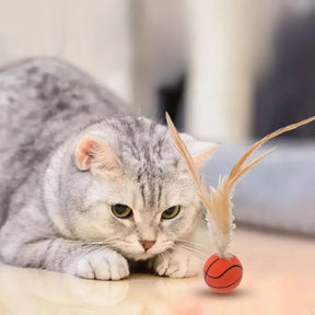 Bola Interativa Saltitante para Pets | Para Gatos e Cães de Pequeno Porte | Estimula a Atividade Física e o Instinto de Caça | Design com Movimento Automático e Rolamento Interno