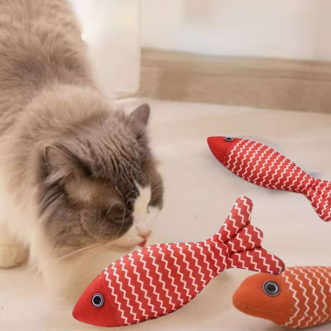 Brinquedo de Peixe com Catnip para Gatos – Relaxamento e Diversão Interativa
