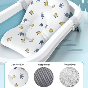 Boia de Banho Almofadada para Pets | Para Cães e Gatos de Pequeno Porte | Garante Conforto e Segurança Durante o Banho | Design Ergonômico com Estampa de Estrelas