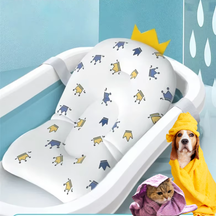 Boia de Banho Almofadada para Pets | Para Cães e Gatos de Pequeno Porte | Garante Conforto e Segurança Durante o Banho | Design Ergonômico com Estampa de Estrelas