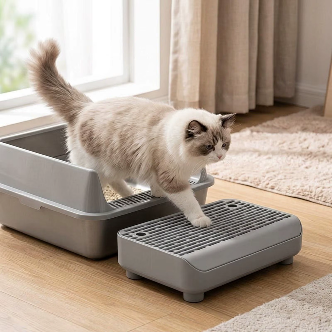 Degrau Caixa de Areia: acesso fácil para gato idoso e/ou obeso — Velú Pet