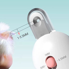 Aparador de Unhas com Luz LED e Reservatório para Gatos | Para Tutores que Cuidam da Higiene Pet | Facilita o Corte Seguro e Preciso das Unhas | Design Ergonômico com Níveis de Lâmina e Coletor de Resíduos
