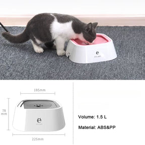 Bebedouro Flutuante Antirespingo para Pets | Para Cães e Gatos de Todos os Tamanhos | Mantém a Boca Seca e Evita Respingos Durante a Hidratação | Design Inteligente com Tigela Flutuante
