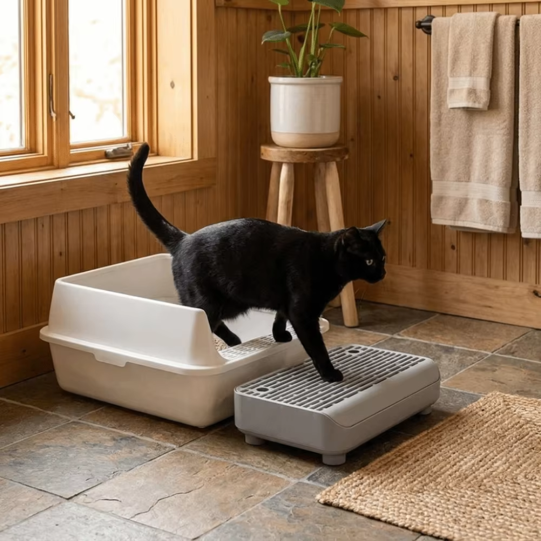 Degrau Caixa de Areia: acesso fácil para gato idoso e/ou obeso — Velú Pet