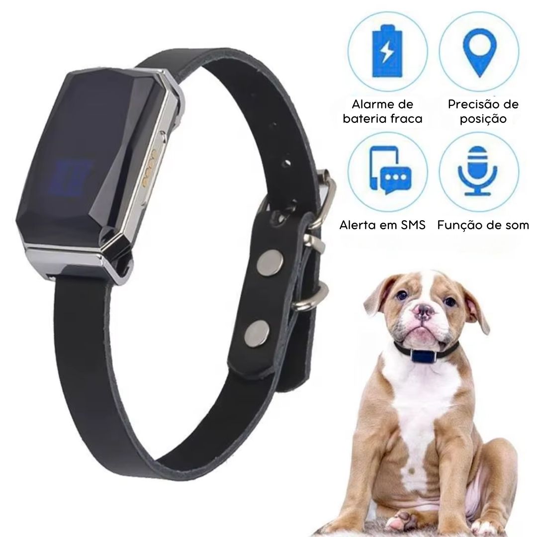 Rastreador GPS Mini à Prova d’Água para Pets | Para Cães e Gatos de Todos os Tamanhos | Monitora em Tempo Real e Evita Perdas | Design Compacto com Controle Remoto