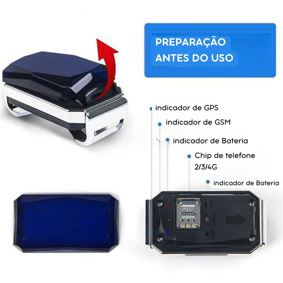 Rastreador GPS Mini à Prova d’Água para Pets | Para Cães e Gatos de Todos os Tamanhos | Monitora em Tempo Real e Evita Perdas | Design Compacto com Controle Remoto