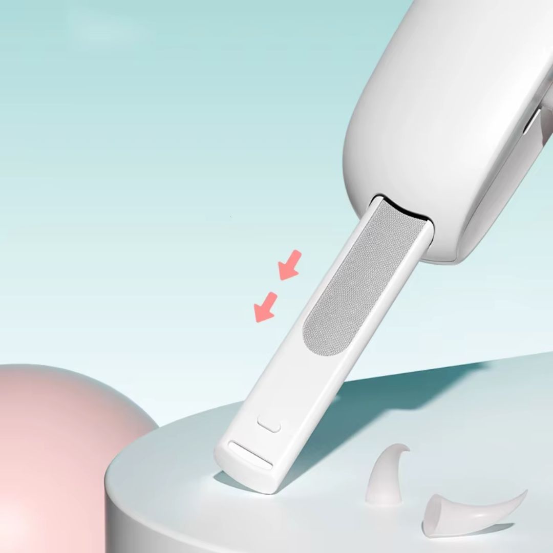 Aparador de Unhas com Luz LED e Reservatório para Gatos | Para Tutores que Cuidam da Higiene Pet | Facilita o Corte Seguro e Preciso das Unhas | Design Ergonômico com Níveis de Lâmina e Coletor de Resíduos