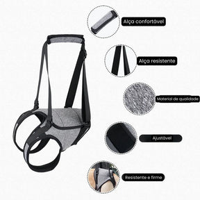 Arnês de Elevação para Cães Idosos e com Problemas de Mobilidade – Suporte Traseiro Confortável Velú Pet