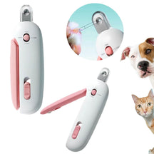 Aparador de Unhas com Luz LED e Reservatório para Gatos | Para Tutores que Cuidam da Higiene Pet | Facilita o Corte Seguro e Preciso das Unhas | Design Ergonômico com Níveis de Lâmina e Coletor de Resíduos