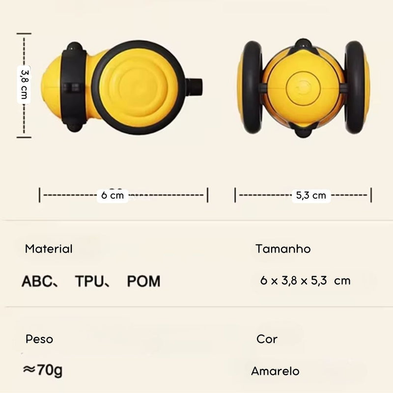 Brinquedo Interativo Inteligente em Formato de Carro para Gatos | Para Gatos de Todas as Idades | Estimula a Caça e Alivia o Tédio | Design Elétrico com Movimento Automático e Recarga USB