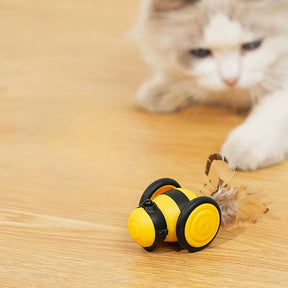 Brinquedo Interativo Inteligente em Formato de Carro para Gatos | Para Gatos de Todas as Idades | Estimula a Caça e Alivia o Tédio | Design Elétrico com Movimento Automático e Recarga USB