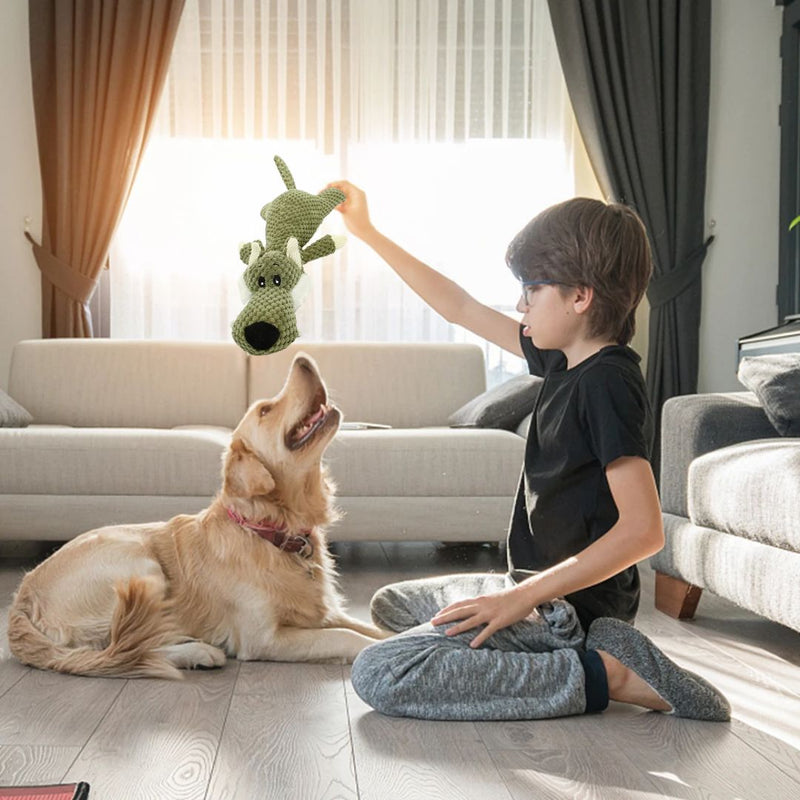 Brinquedo de Pelúcia Temática de Animais da Selva para Cães e Gatos - Estimula o Instinto de Mordida com Material Resistente e Macio