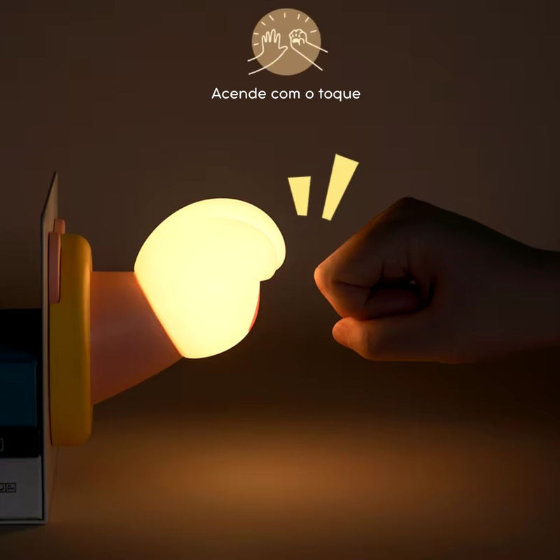 Abajur em Formato de Pata para Amantes de Pets - Luz Suave e Toque Interativo para Iluminação e Decoração