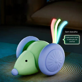 Ratinho Inteligente para Gatos – Brinquedo Automático e Silencioso com Sensor de Obstáculos