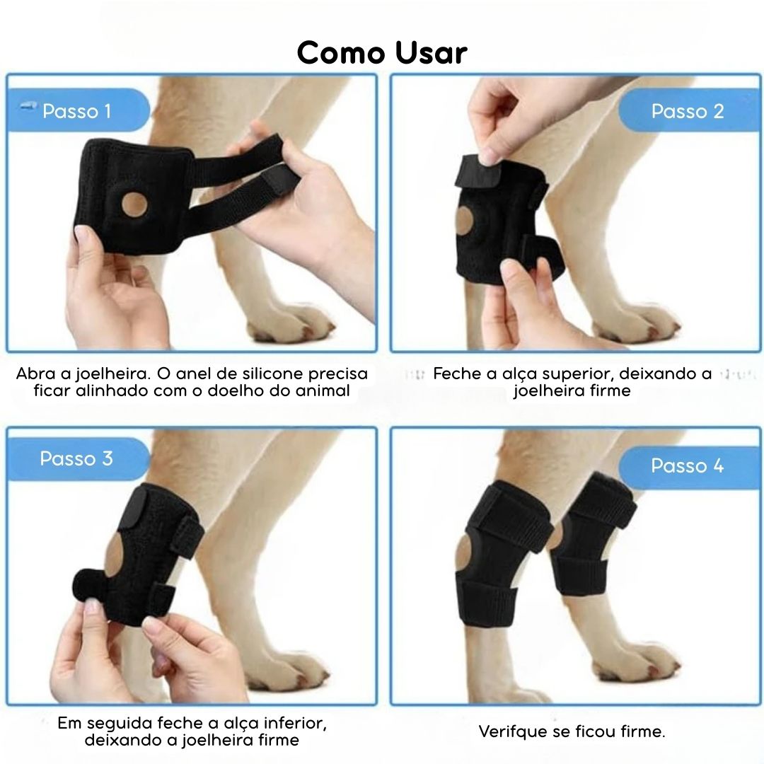 Joelheira Ortopédica para Cães – Suporte e Recuperação Articular velú pet