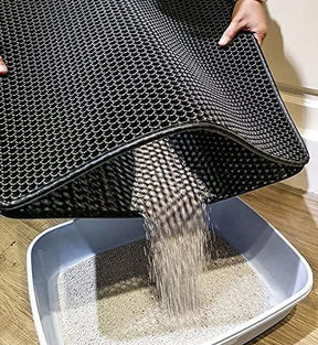 Tapete Higiênico Coletor de Areia para Gatos – Para Donos de Gatos que Buscam Limpeza e Conforto, com Camada Dupla Antivazamento