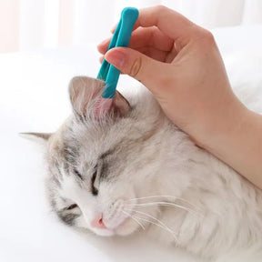 Escova Removedora de Manchas de Lágrima e Limpeza de Ouvidos para Pets | Para Cães e Gatos de Pequeno Porte | Limpa Suavemente, Reduz Manchas e Remove Sujeira dos Ouvidos | Design Ergonômico com Cerdas Delicadas
