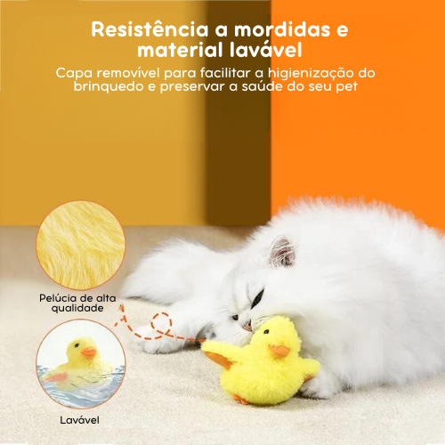 Brinquedo Interativo Pato Pula-Pula: Acessório Divertido para Cães e Gatos