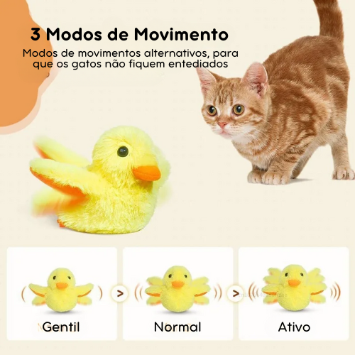 Brinquedo Interativo Pato Pula-Pula: Acessório Divertido para Cães e Gatos