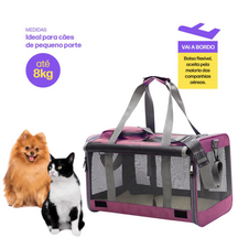 Bolsa de Transporte Respirável para Cães e Gatos | Ideal para Tutores em Viagens e Passeios | Proporciona Conforto e Ventilação para o Pet | Design com Telinhas Visíveis e Seguro