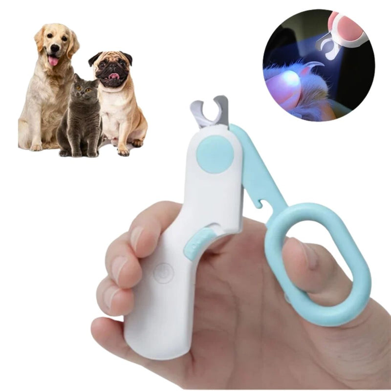 Cortador de Unha com LED para Pets - Ferramenta de Cuidado para Cães e Gatos que Facilita o Corte Seguro das Unhas e Oferece Iluminação para Visibilidade