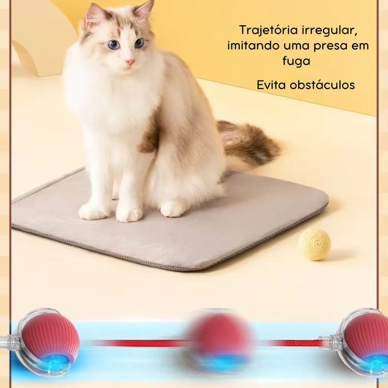 Bola Elétrica Interativa com Cauda para Cães e Gatos – Brinquedo Dinâmico que Estimula a Diversão e o Exercício