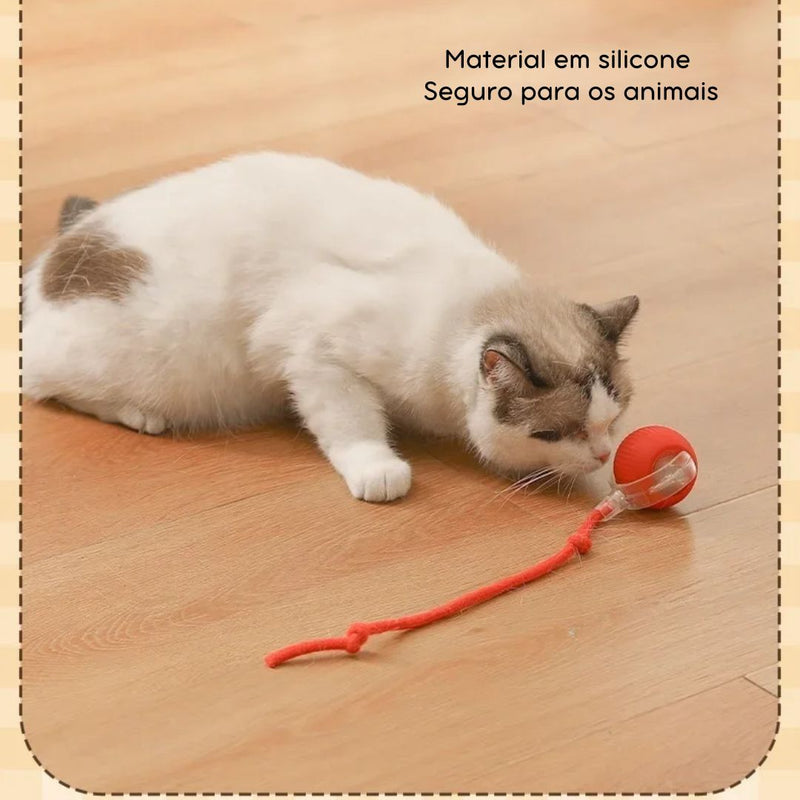 Bola Elétrica Interativa com Cauda para Cães e Gatos – Brinquedo Dinâmico que Estimula a Diversão e o Exercício