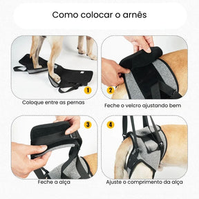 Arnês de Elevação para Cães Idosos e com Problemas de Mobilidade – Suporte Traseiro Confortável Velú Pet