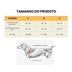 Colete Ortopédico para Cães IVDD – Alívio da Dor Velú Pet