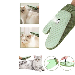 Luva Spray 4 em 1 para Gatos e Cães – Remove Pelos, Limpa, Massageia e Hidrata com Vapor