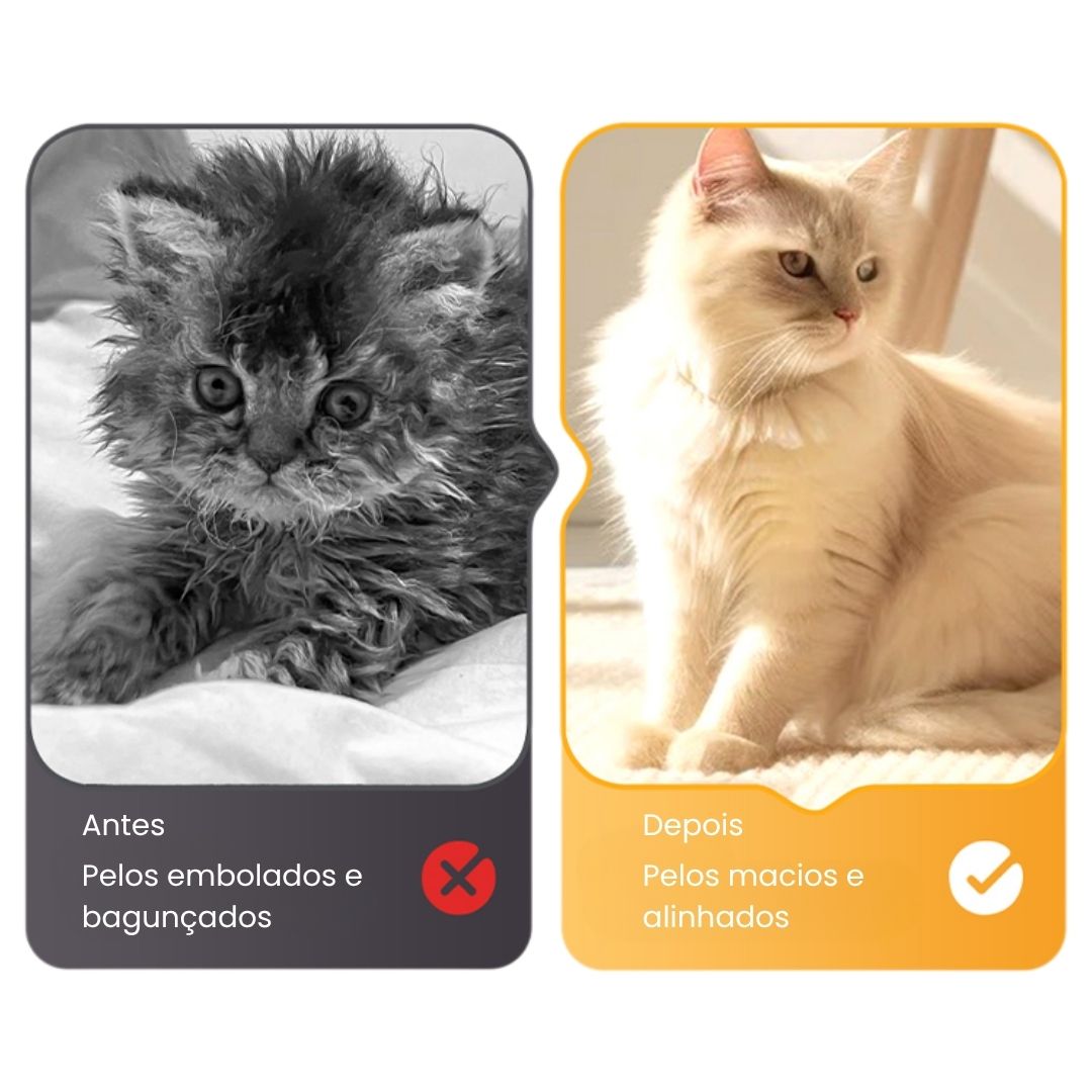 Luva Spray 4 em 1 para Gatos e Cães – Remove Pelos, Limpa, Massageia e Hidrata com Vapor