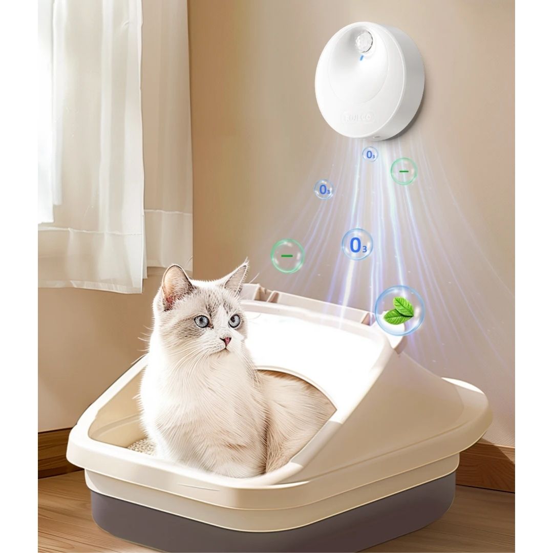 Purificador Inteligente de Odor para Caixa de Areia de Gatos | Elimina Cheiro Forte em Minutos