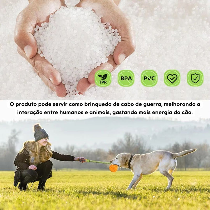 Brinquedo Interativo de Abóbora para Cães - Acessório Divertido para Entretenimento e Estímulo Mental