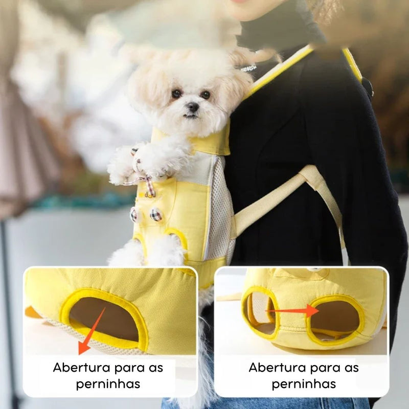 Bolsa Sling Urso para Pets: Acessório Confortável para Donos de Animais de Estimação que Facilita o Transporte, Ideal para Passeios e Viagens com Design Aconchegante